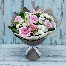 Букет цветов из:  Герберы, Альстромерии и Хризантемы #REPLACE_PRED# Бережки