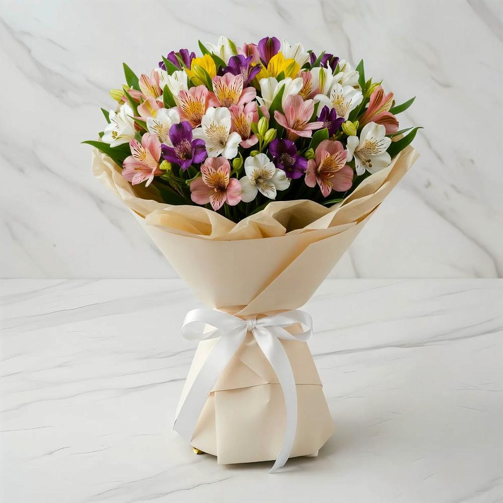 Букет цветов из: Альстромерии в Бережки