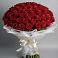 Букет 101 Красная роза Блэк Мэджик в Бережки