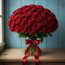 Букет Красные розы Блэк Меджик в Бережки