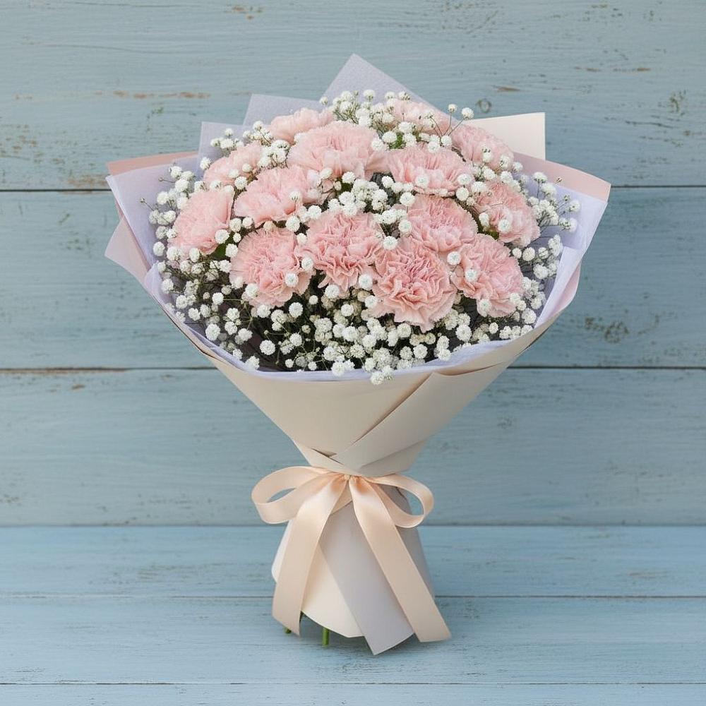 Букет цветов из: Гвоздики в Бережки