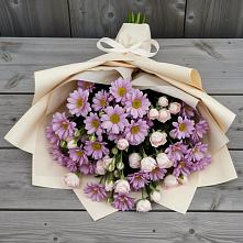 Букет цветов из:  Розы и Хризантемы в Бережки