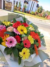 Букет цветов из:  Герберы #REPLACE_PRED# Бережки