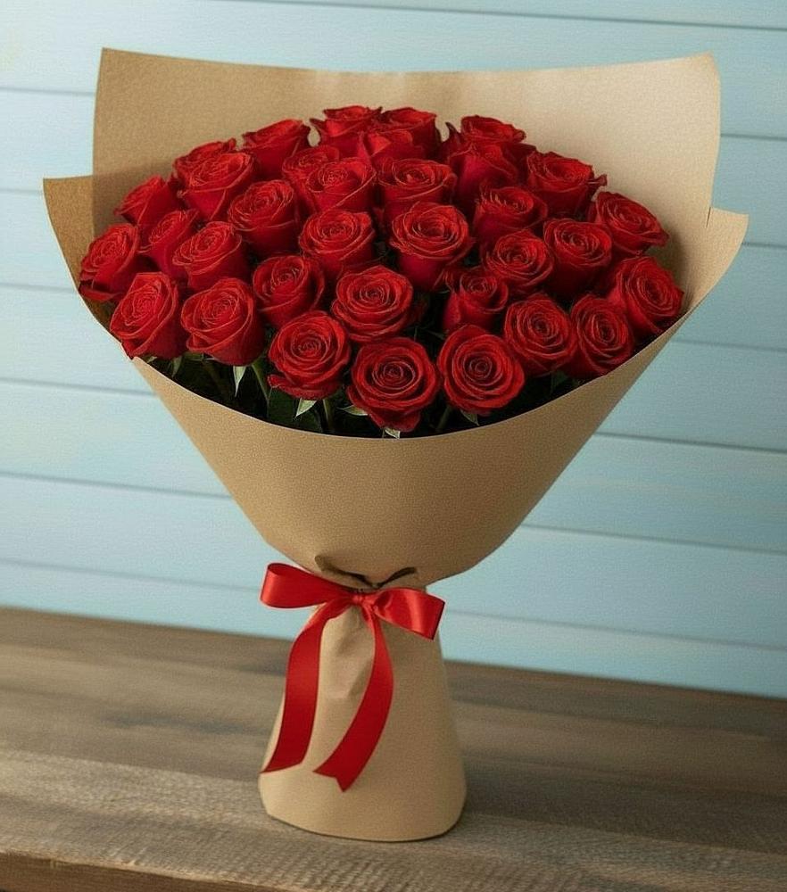 Букет Красные розы Милано в Бережки