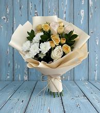 Букет цветов из:  Розы и Хризантемы в Бережки