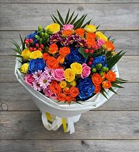 Букет цветов из:  Розы и Хризантемы в Бережки