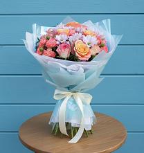 Букет цветов из:  Хризантемы и Розы в Бережки