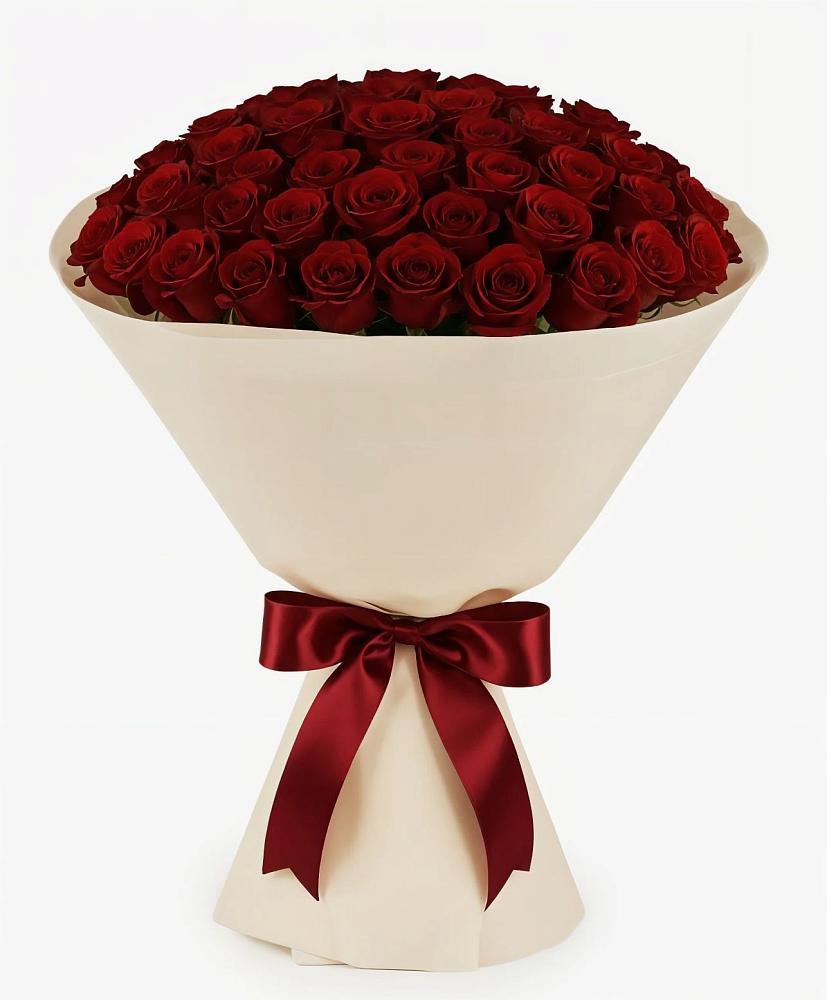 Букет 101 Бордовая роза Блэк Бакарра в Бережки