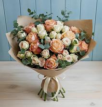 Букет цветов из:  Альстромерии и Розы #REPLACE_PRED# Бережки